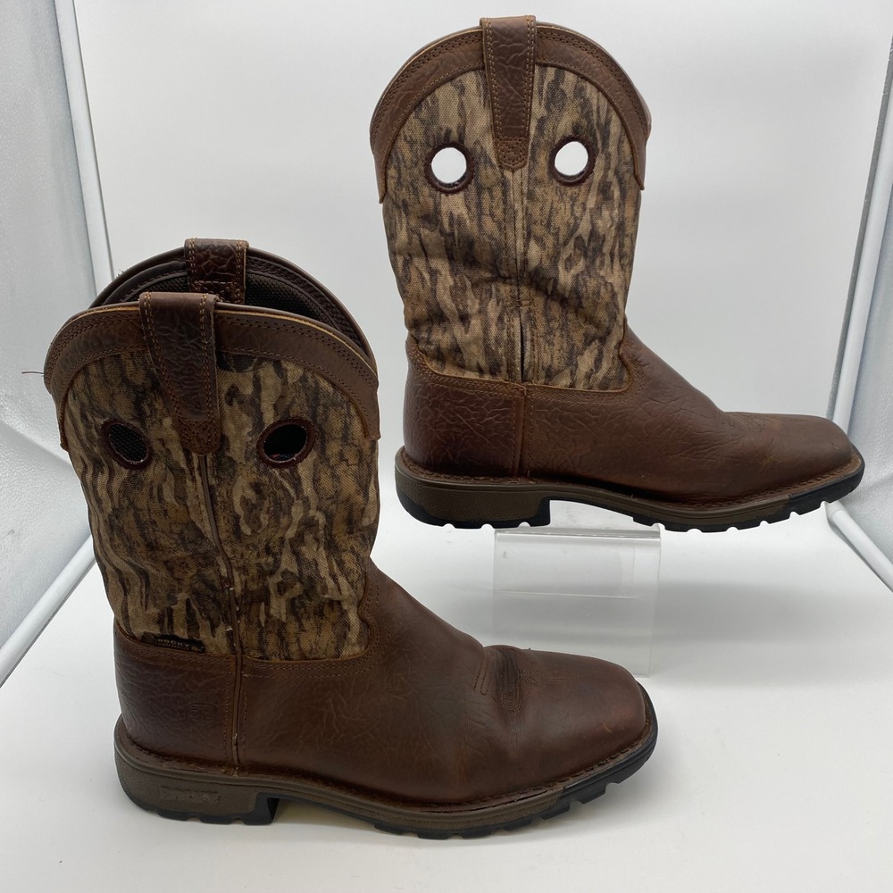 Rocky Legacy 32 Waterproof Boots Youth 6.5/7  Brown Mossy Oak Camo RKW0379Y Read